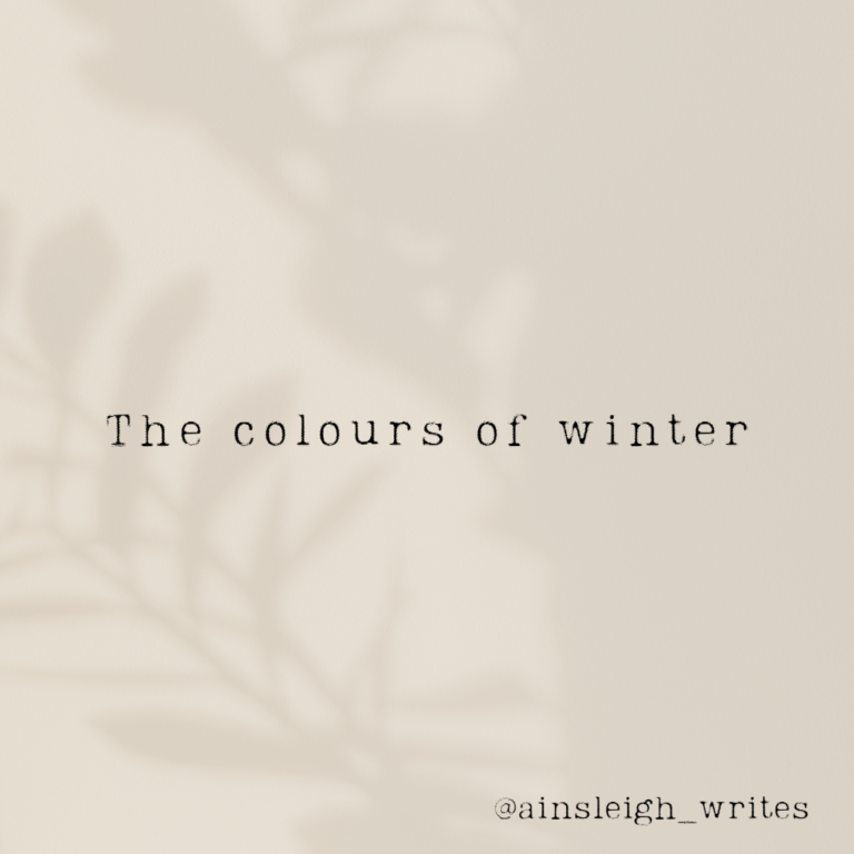 The colours of winter